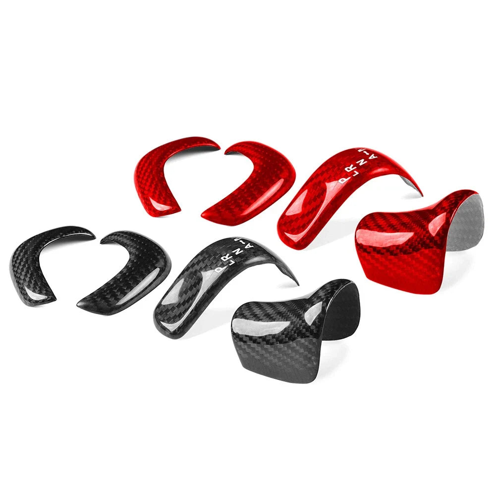 4Pcs Carbon Fiber Gear Shift Knob Cover Trim for Nissan GTR R35 (2017–2022)
