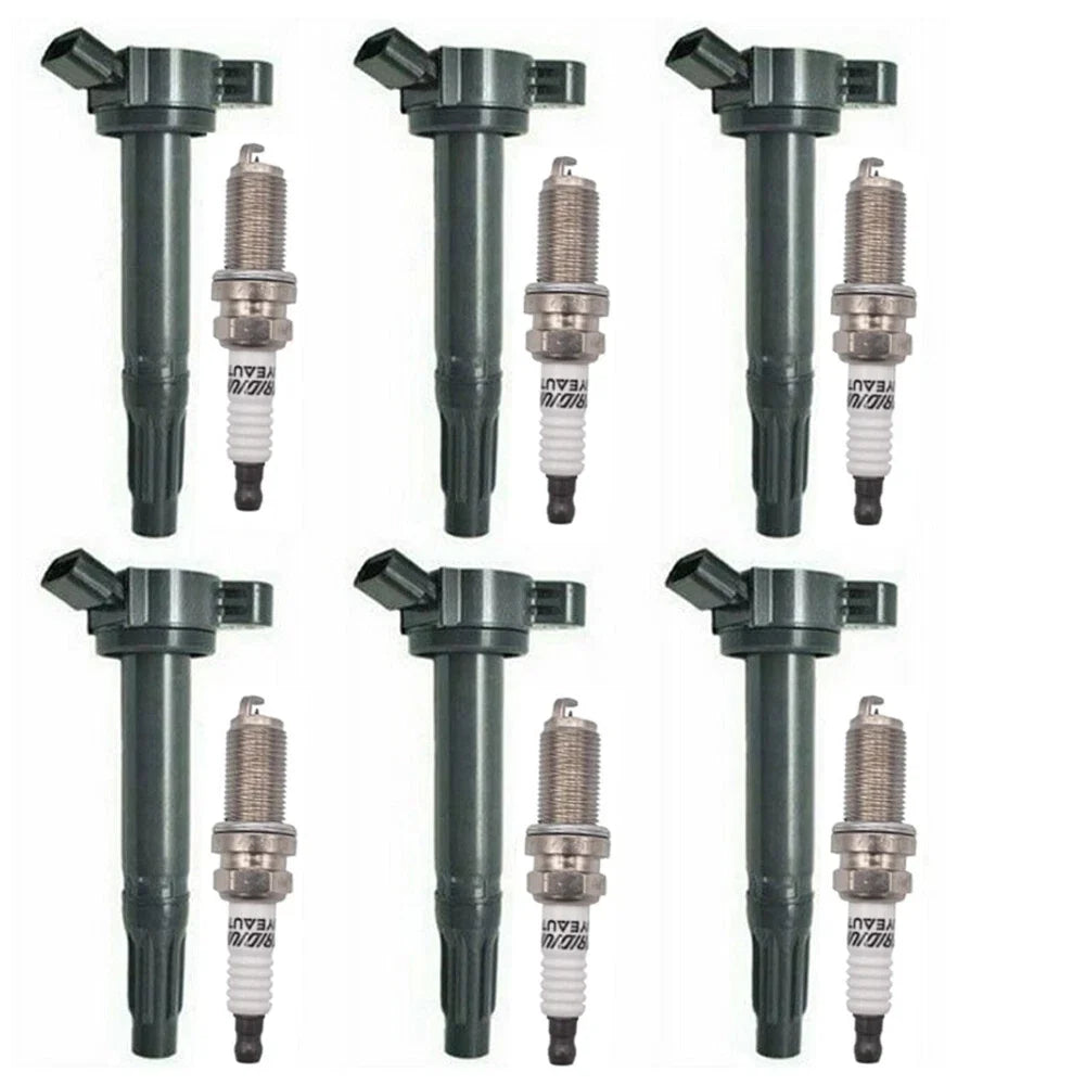 6PCS Ignition Coils & Spark Plugs for Toyota 3.3L 3.5L 4.0L V6 (2005–2019) UF487