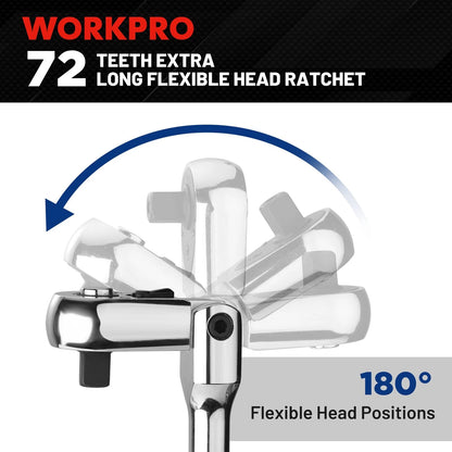 1/4 inch Drive Extra Long Flex Head Ratchet for Automotive