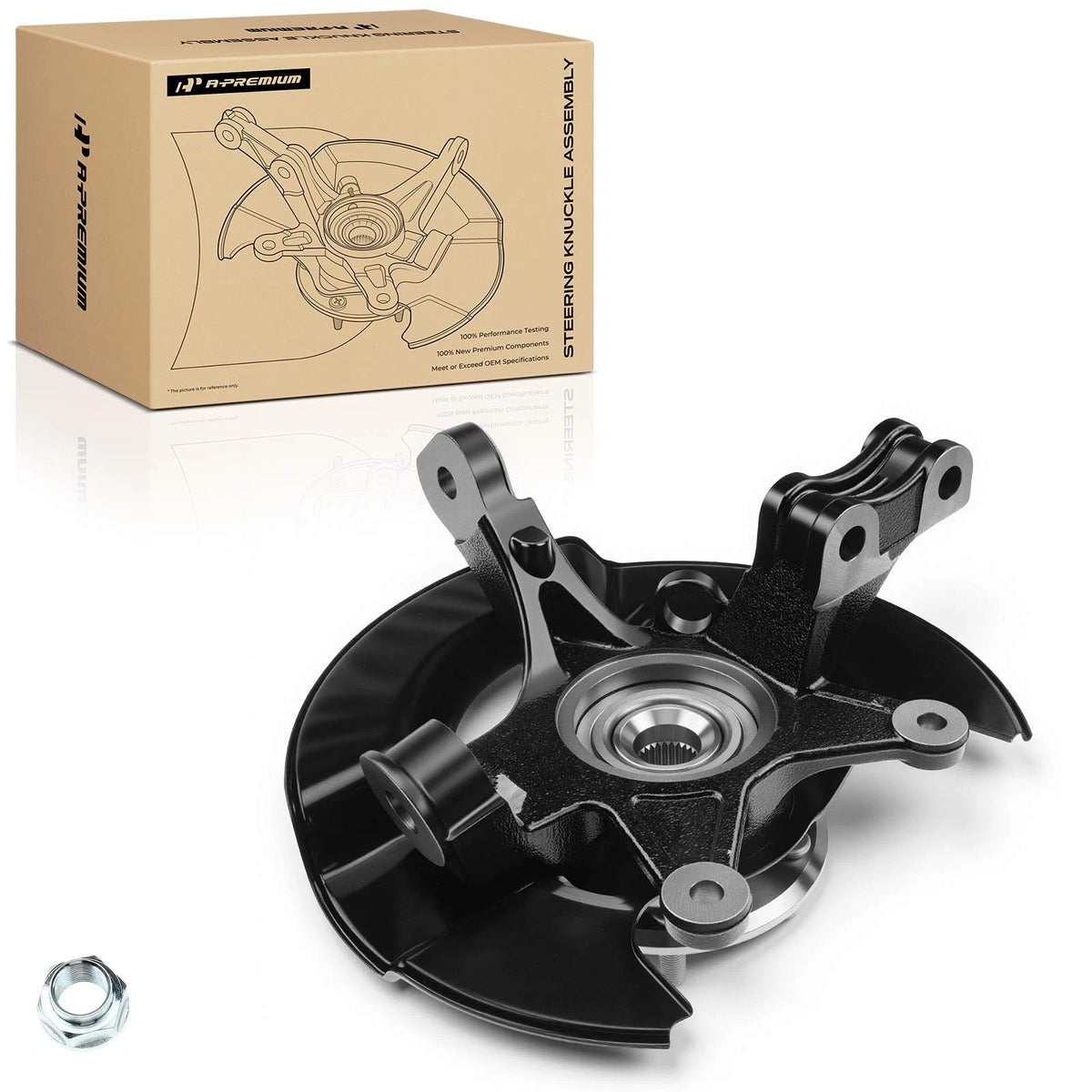 Front Left Steering Knuckle & Hub Bearing for Honda Pilot (2003–2004) 698481, 51216S3VA01, 45256S9VA00, 44600S0XA00