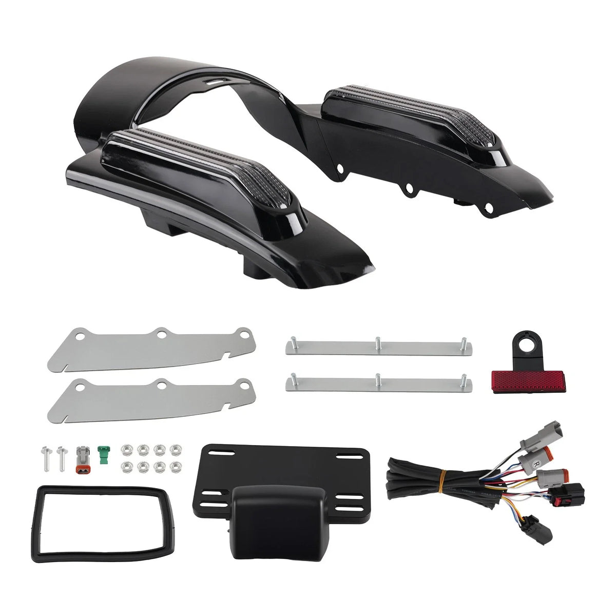 Rear Fascia LED Fender for Touring (2014–2023) Smoke Light Brake Tail ABS