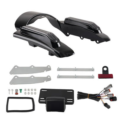 Rear Fascia LED Fender for Touring (2014–2023) Smoke Light Brake Tail ABS
