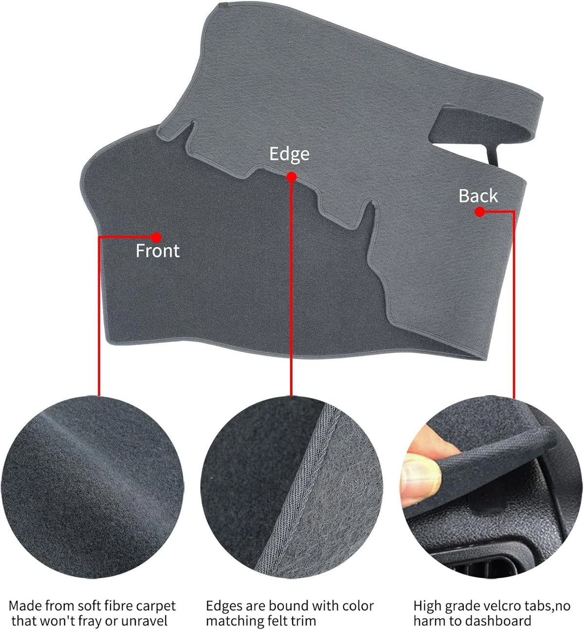 Dashboard Cover Mat Pad for Chevrolet S10 (1994–1997) JZS10ZGD9497G
