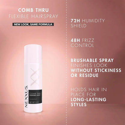 8-Pack Nexxus Travel Hair Spray Comb Thru Flexible Hold 1.5 Oz