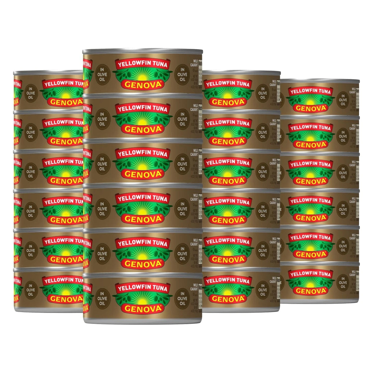 Pack of 24 Genova Premium Yellowfin Tuna in Olive Oil 5 Ounce Cans