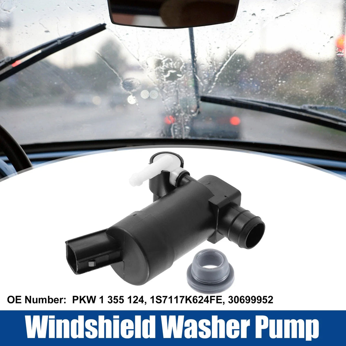 Windshield Washer Pump for Ford Focus C-Max (2003–2007) PKW 1 355 124 1S7117K624FE