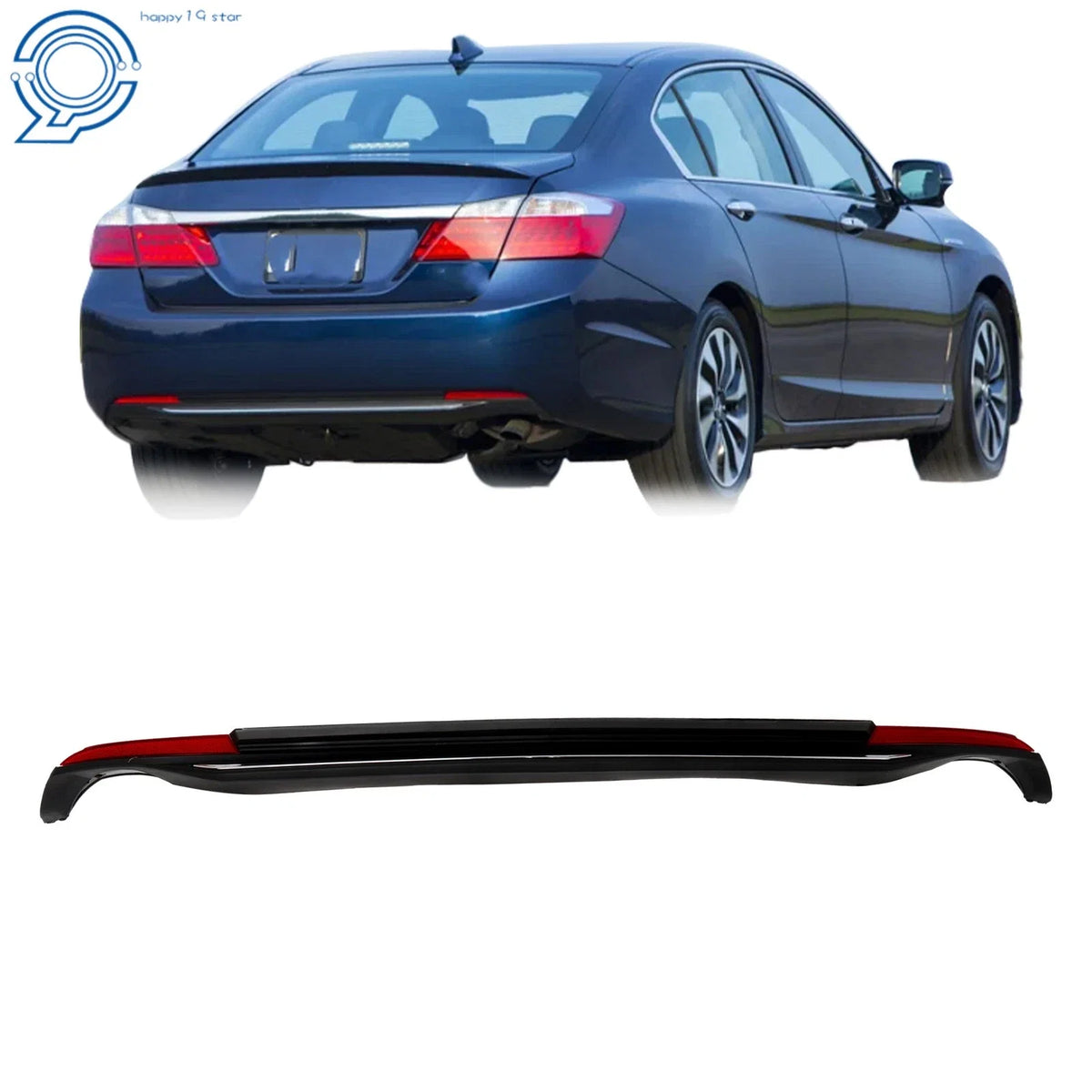 Rear Bumper Lower Trim Panel w/ Reflectors for Honda Accord (2013–2015)