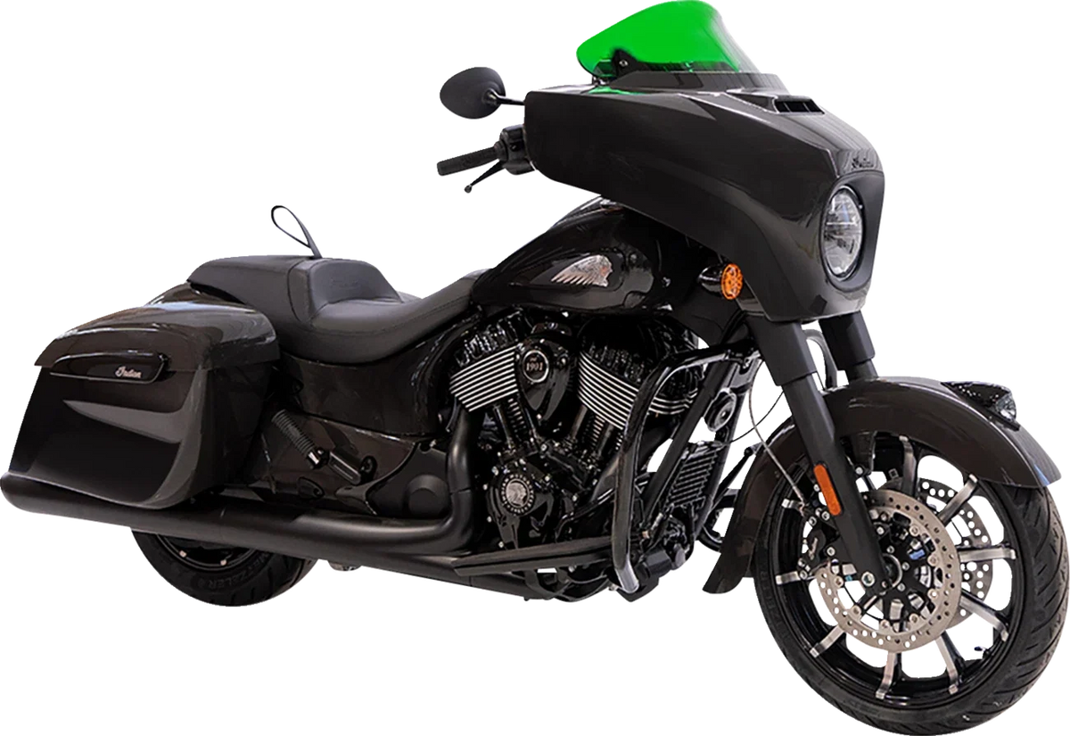 Klock Werks Kolor Flare Windshield 10" Green for Harley Davidson (2014–2023) KWW-04-0639