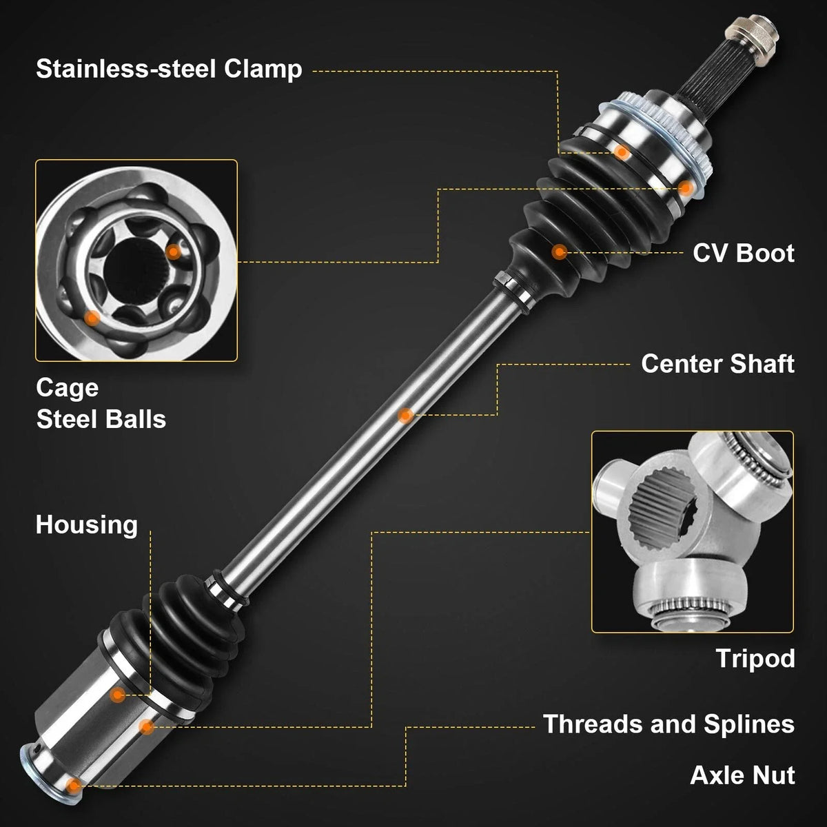 Front Left CV Axle Assembly for Dodge Intrepid (1993–1995)
