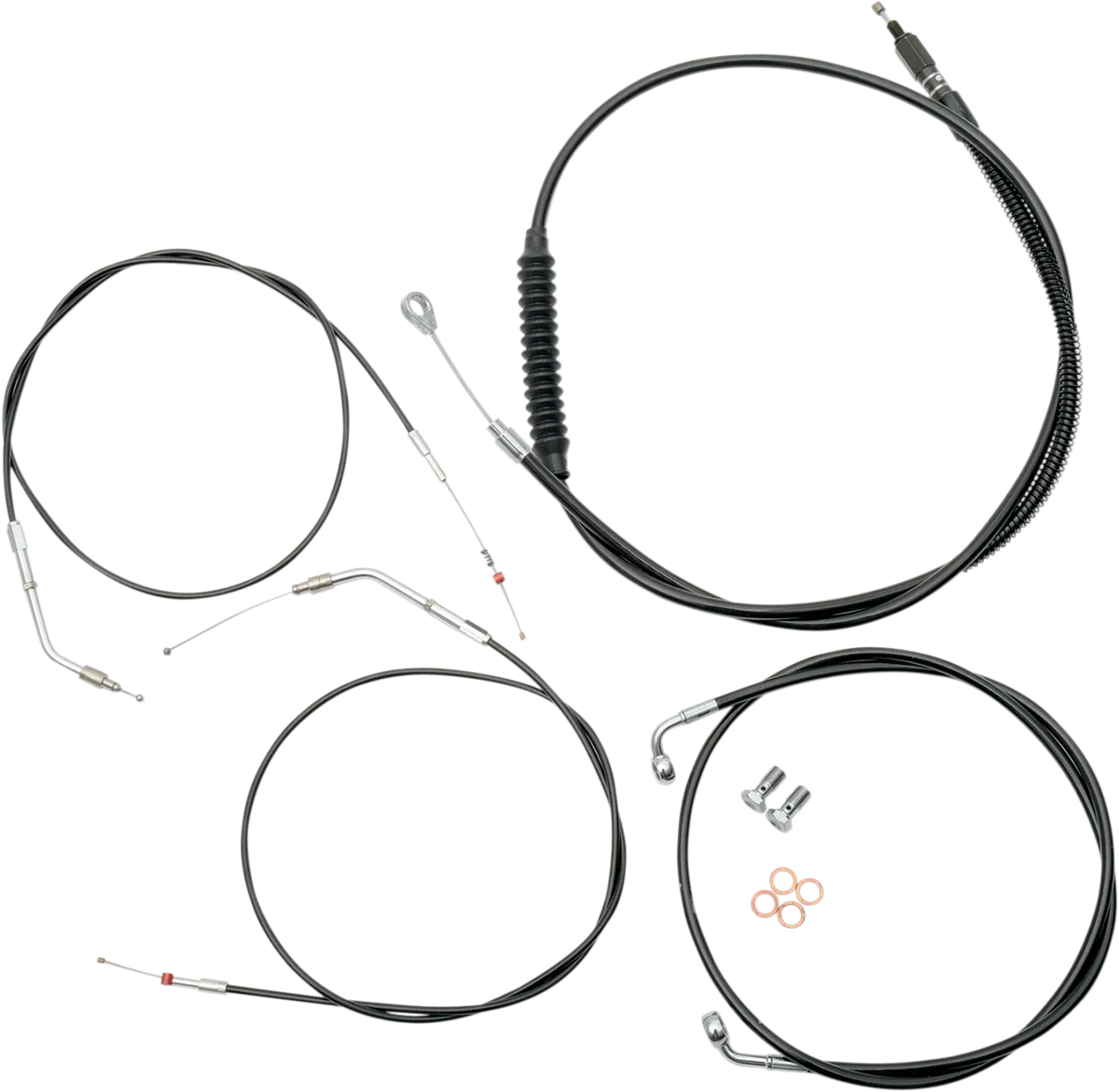 Handlebar Cable/Brake Line Kit for LA Choppers Ape Hanger (15"-17")