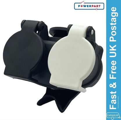 2X 13 Pin to 7 Pin Towing Socket Adapter for Caravan (RI790)