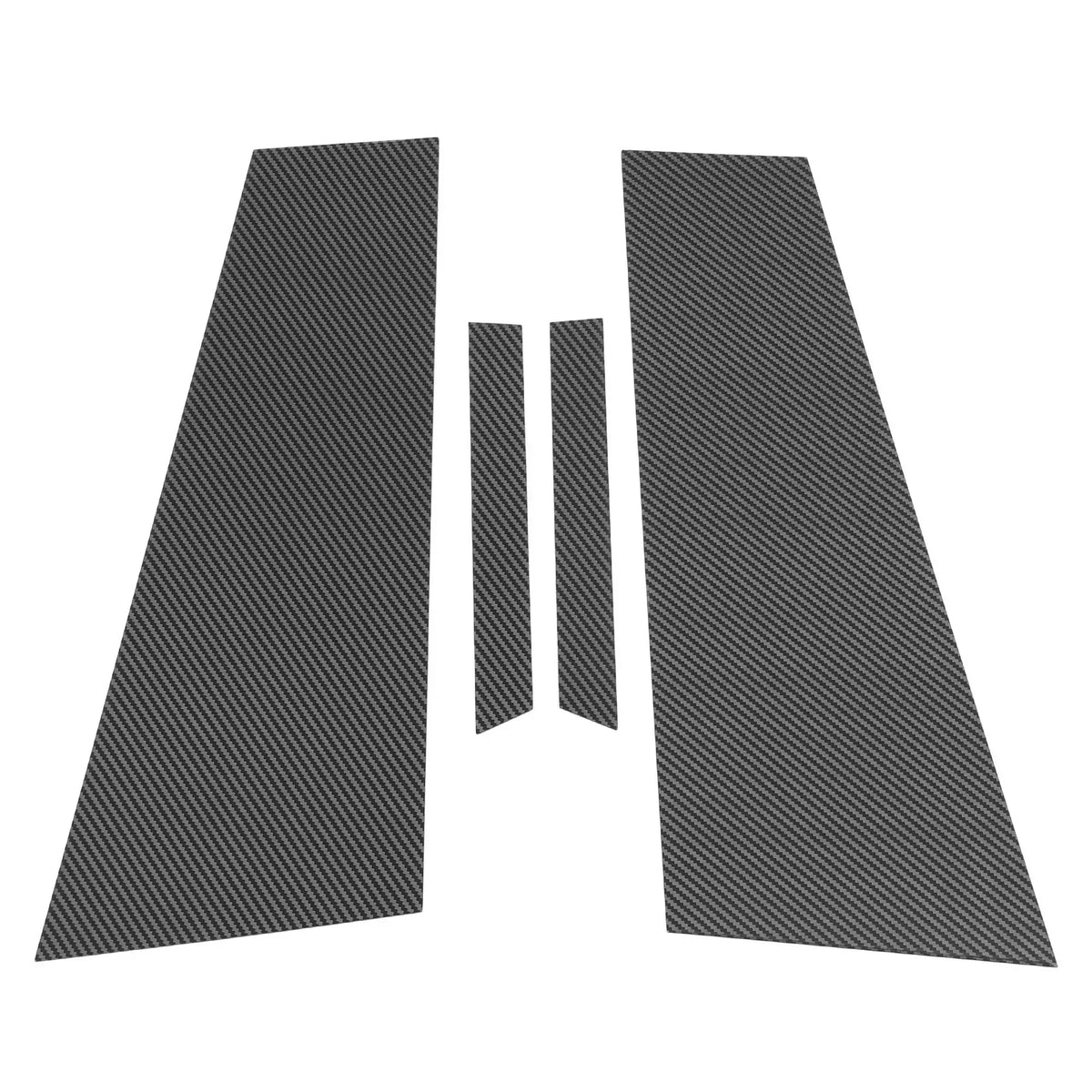 4 Pcs Door Pillar Window Trim for Mercedes CLS (2012-2014) Black Carbon Fiber