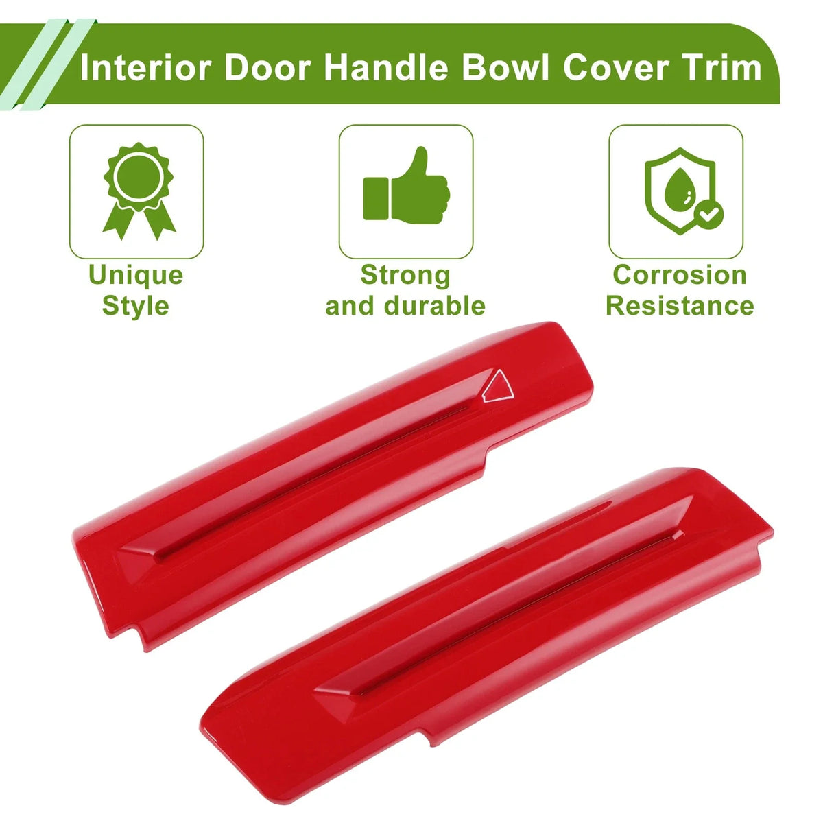 Interior Door Handle Bowl Cover Trim for Ford Mustang (2015–2024) Red