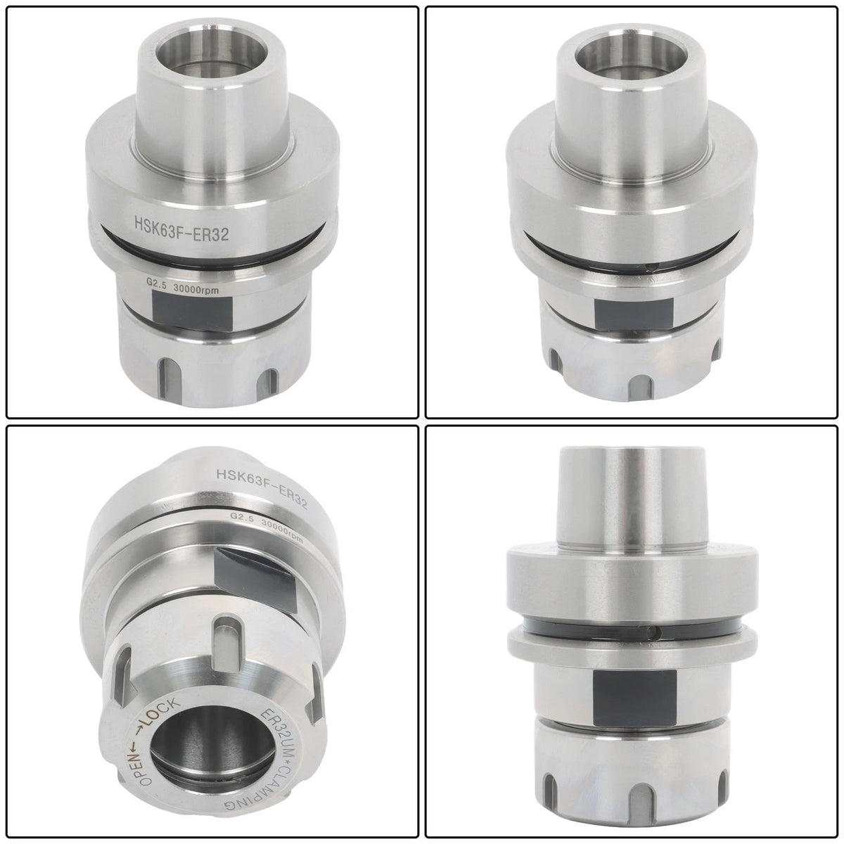 Tool Holder HSK 63F ER32 Short Style P/N H30-FS-S G2.5 24000RPM