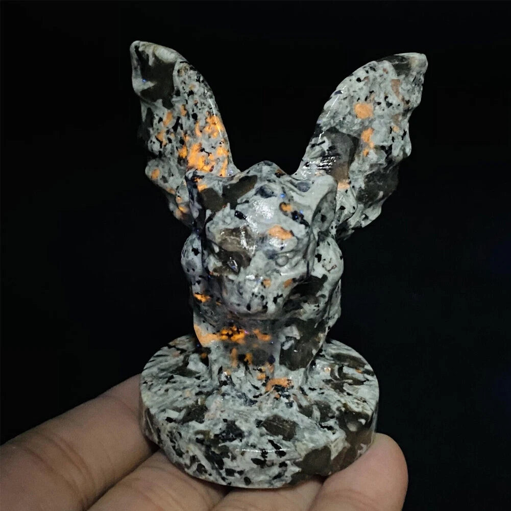 2.5" Natural Yooperite Gargoyle Skull Quartz Crystal Healing (1 Piece)