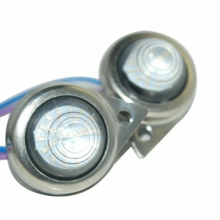 Set of 2 Blue LED Light Pilot Lamps for Royal Enfield Classic