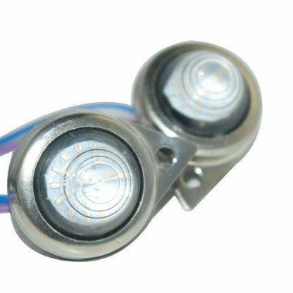 Set of 2 Blue LED Light Pilot Lamps for Royal Enfield Classic