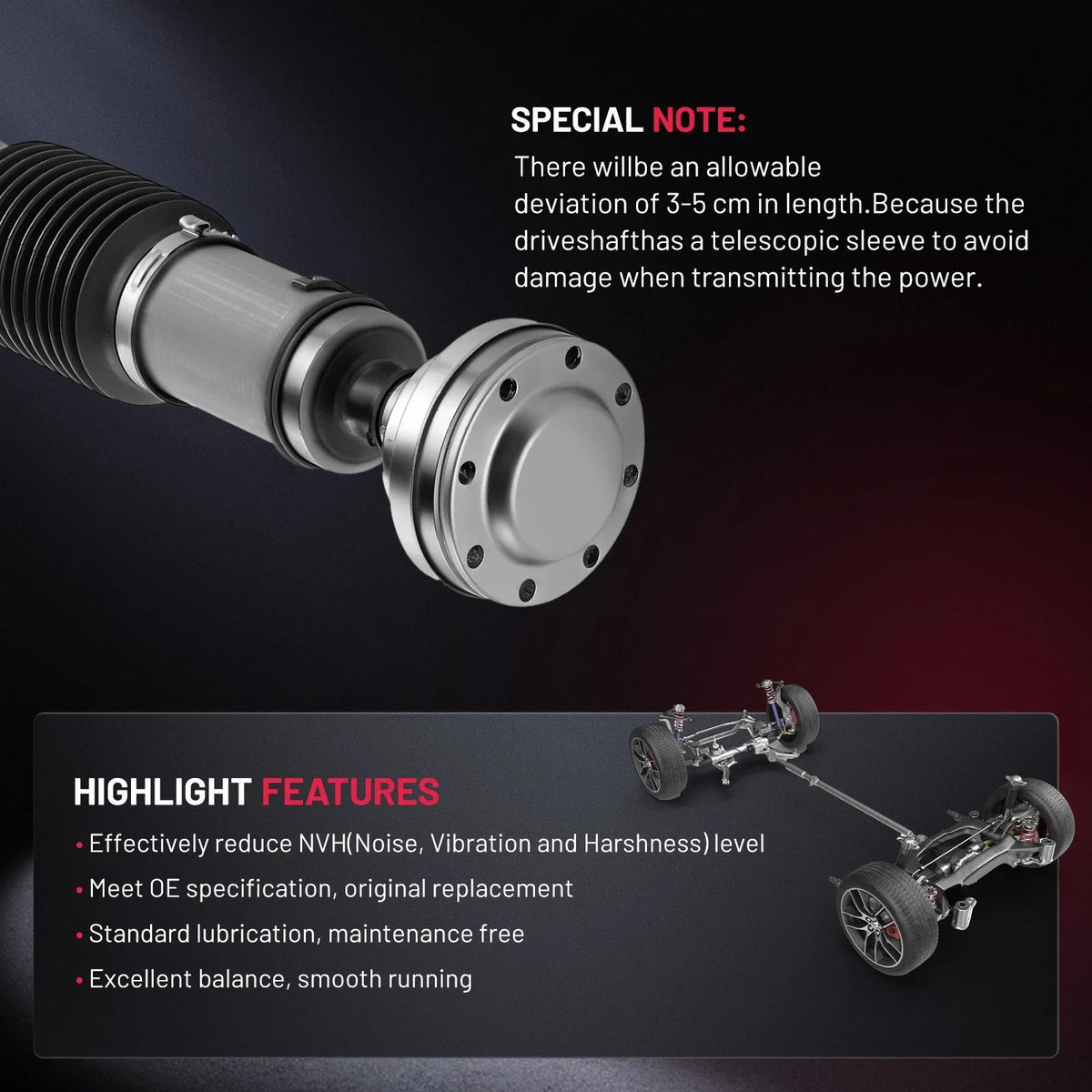 Front Drive Shaft Prop Shaft for Jeep Wrangler JK (2007–2011) 938-102