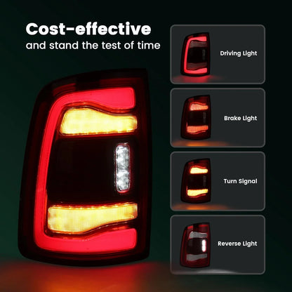 LED Tail Light Bezel for RAM 2500 3500 (2019–2024) LH, w/o Blind Spot