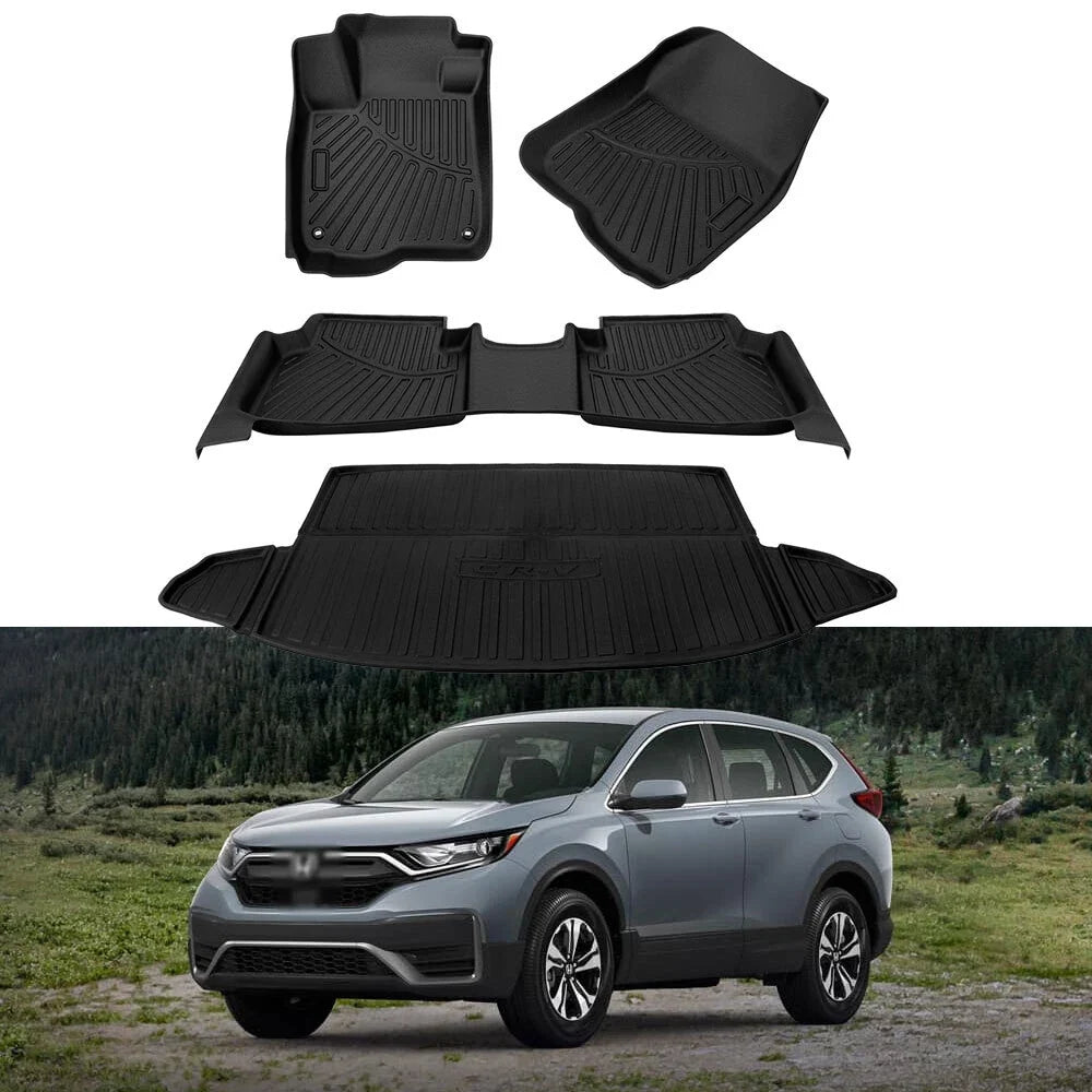 Set of 4 All Weather Floor Mat Liners for Honda CR-V (2017–2022)