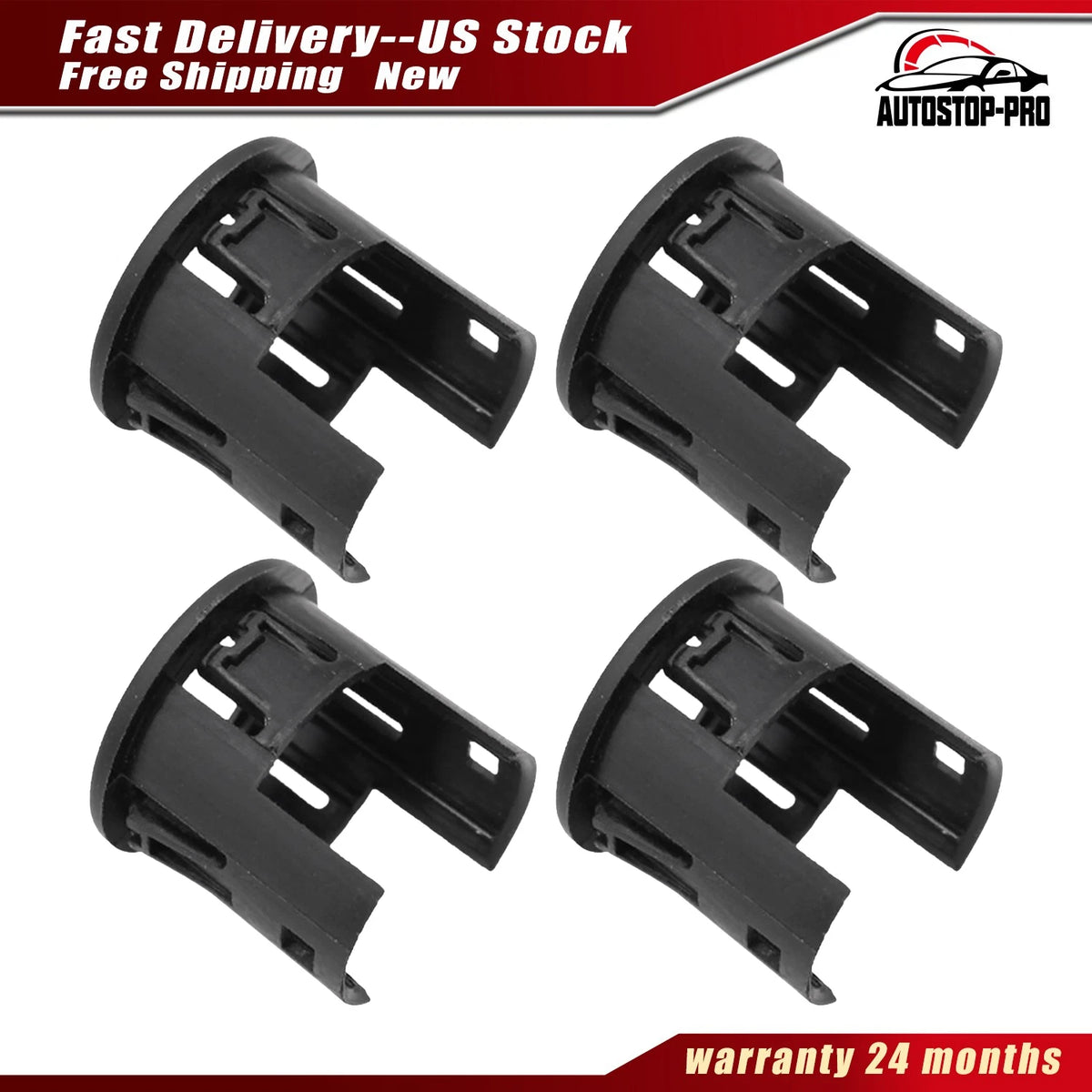 Set of 4 Parking Sensor Retainer Brackets for Silverado Sierra 1500 2500HD (2014–2019) - 23276807
