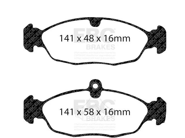 Rear Brake Pad Set for Jaguar XJ12 (1995–1996) QQ557FG