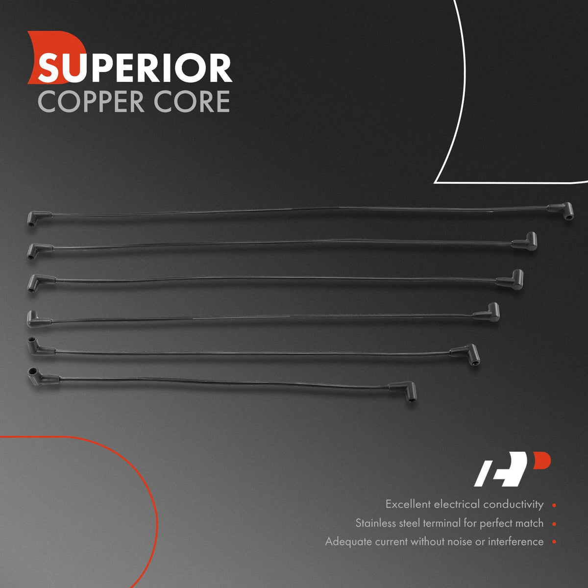 6X Spark Plug Wire Set for Chevy Camaro Pontiac Firebird V6 (1995–1999) 12173403, 12192355, 7660