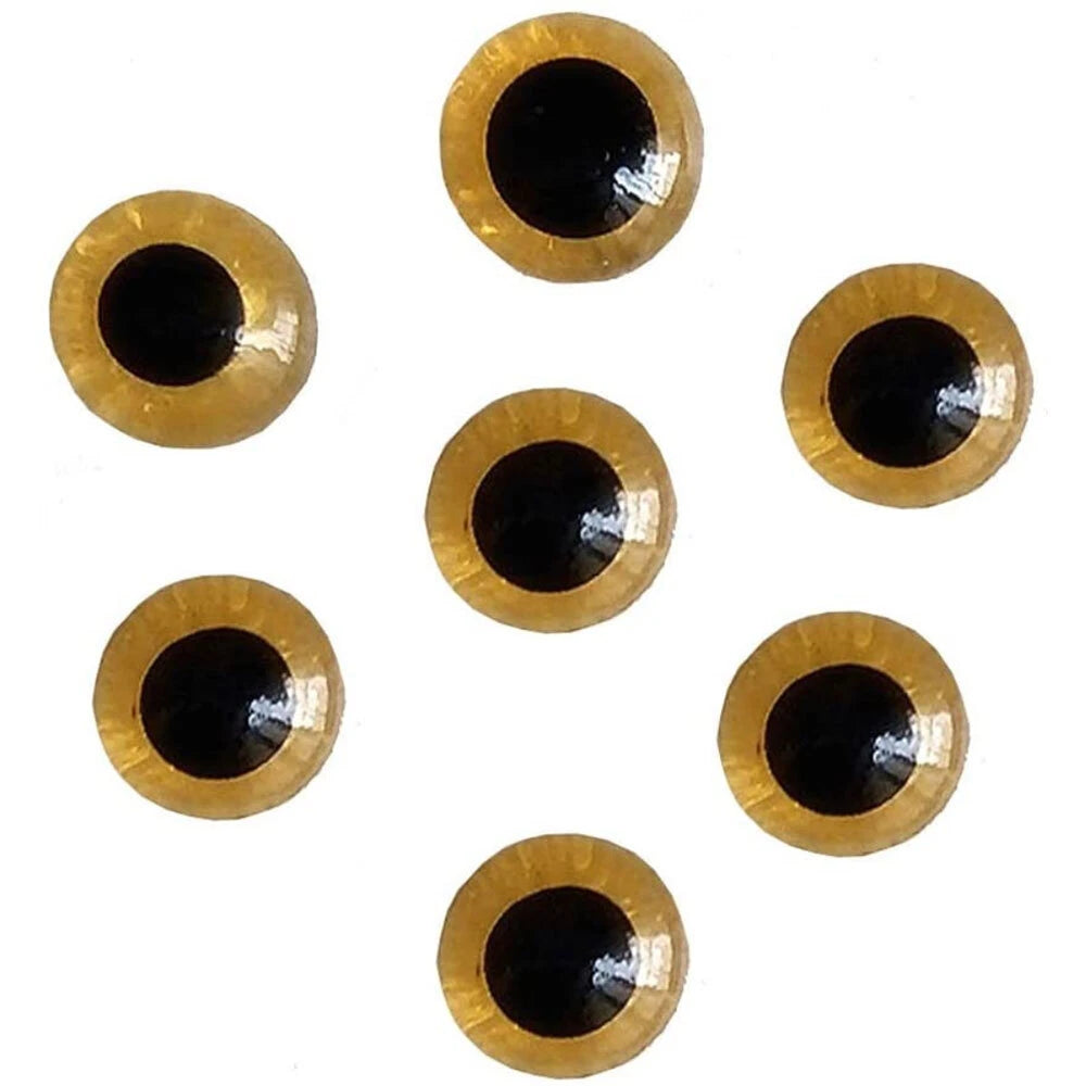 200 Pcs Amber Glass Eyes Kits for Needle Felting Bears Dolls