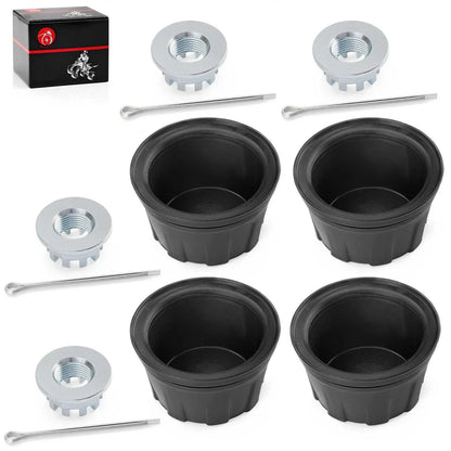 Set of 4 Wheel Center Caps & Nuts for Honda Fourtrax TRX 200 300 (1990–2000)