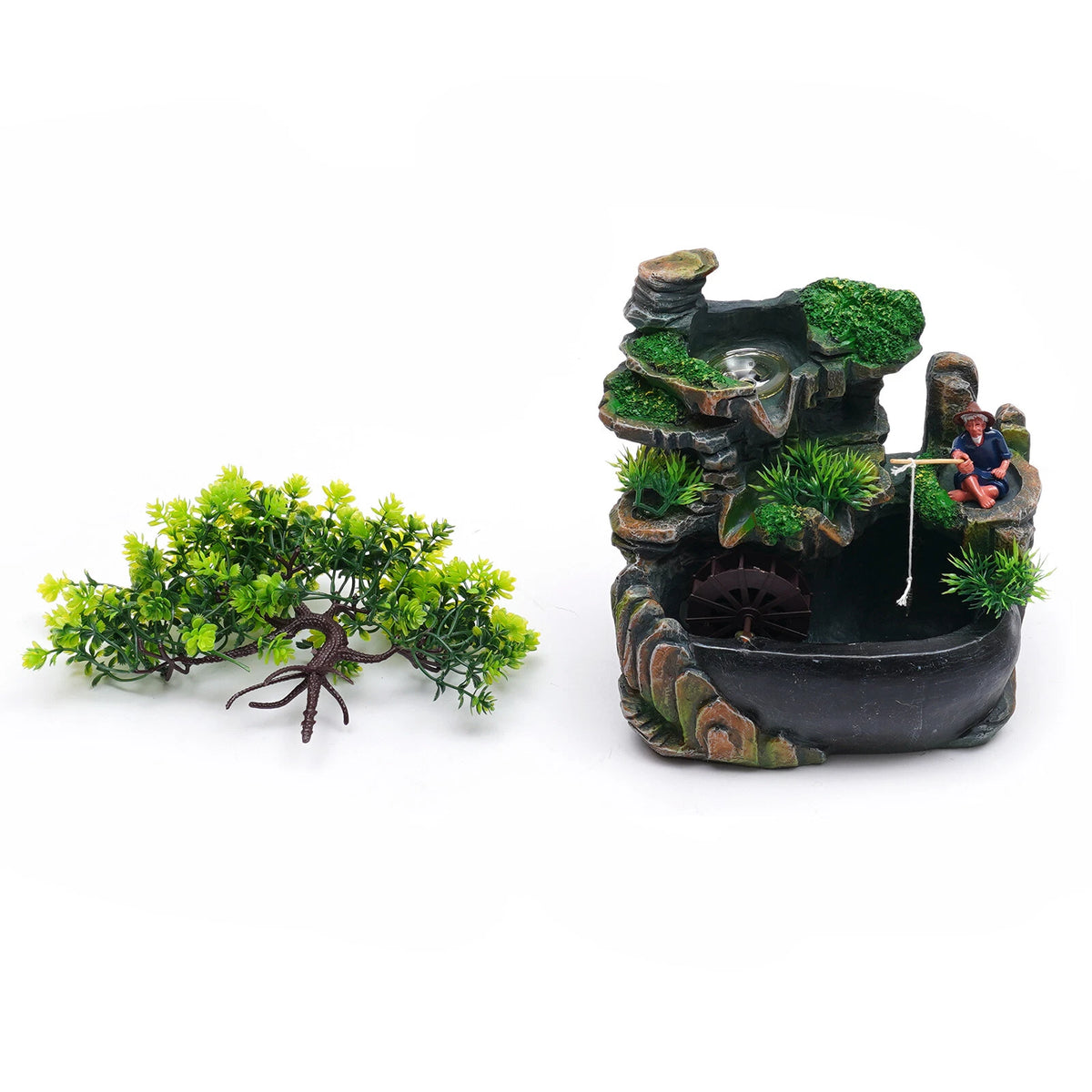 Indoor Water Fountain for Zen Desk Rockery Tabletop Ornament