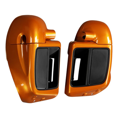Lower Vented Fairings Speaker Pods for Harley Touring (2014-2023) Amber Whiskey