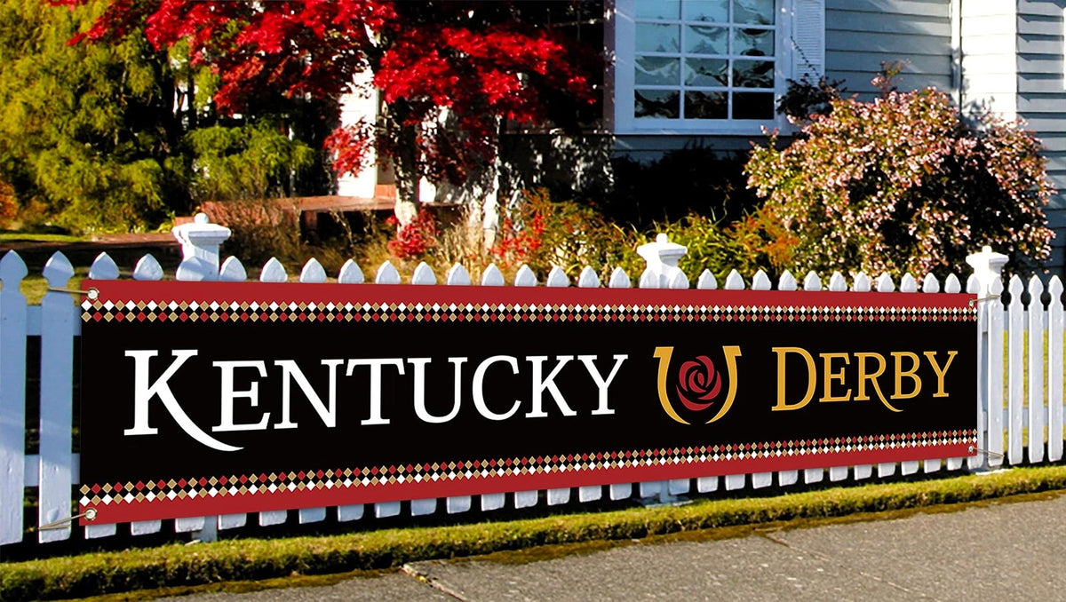 Kentucky Fence Banner for Churchill Downs Horse Racing Party