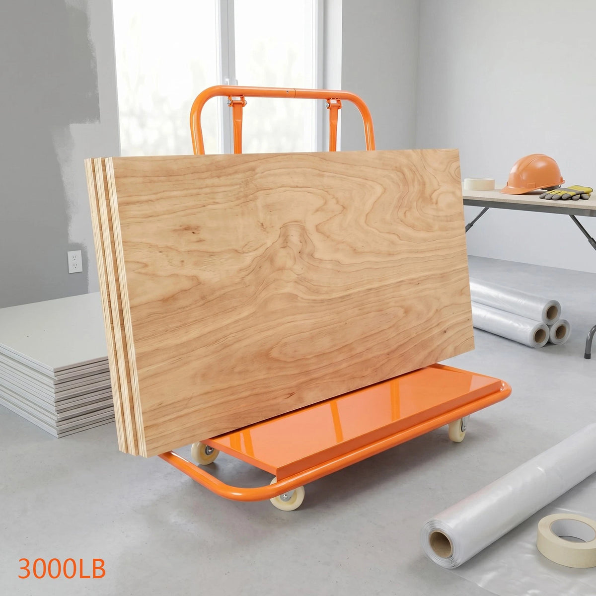 3000LBS Commercial Grade Drywall Cart Dolly for Handling Sheetrock