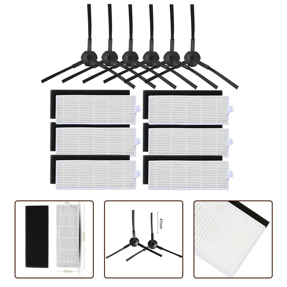 Accessory Pack Filters & Side Brushes for Vacuums (Compatible)
