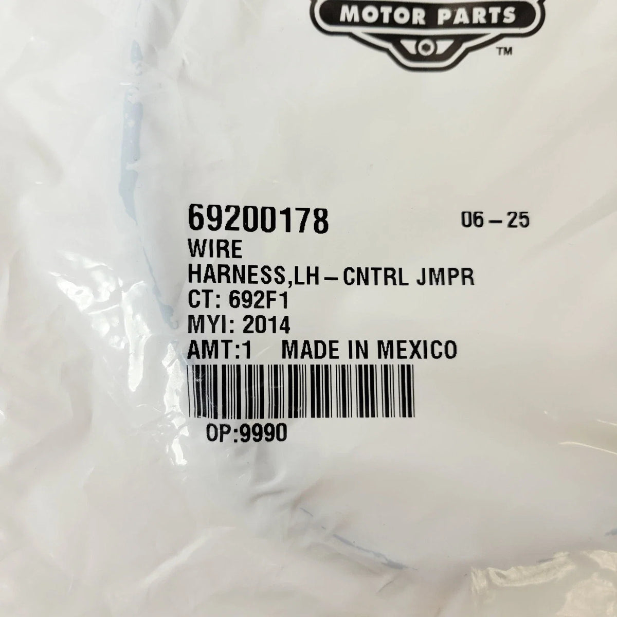 LH Control Jumper Harness for Harley-Davidson Touring Trike (2014–2025) 69200178