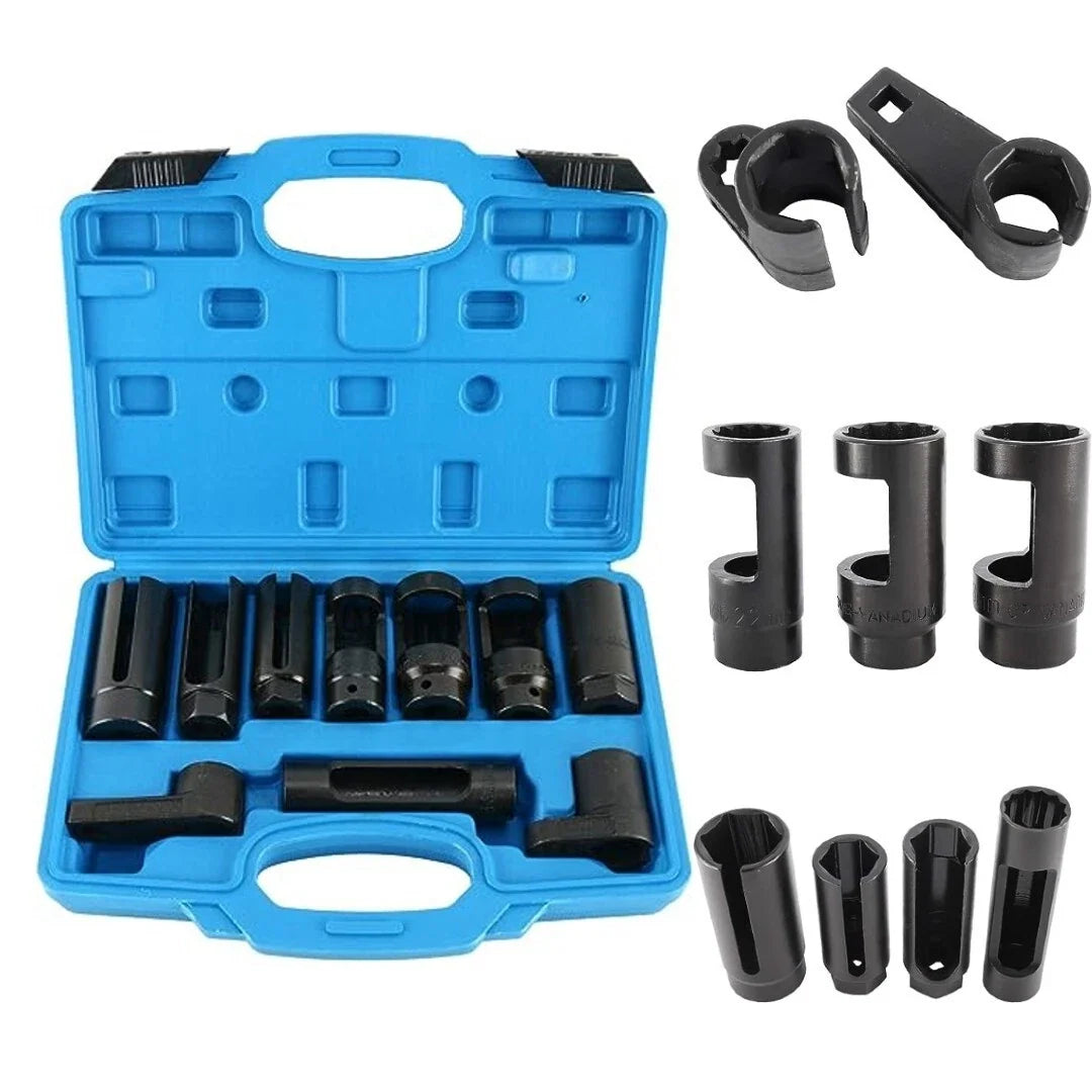 10Pcs O2 Oxygen Sensor & Oil Pressure Socket Tool Set for