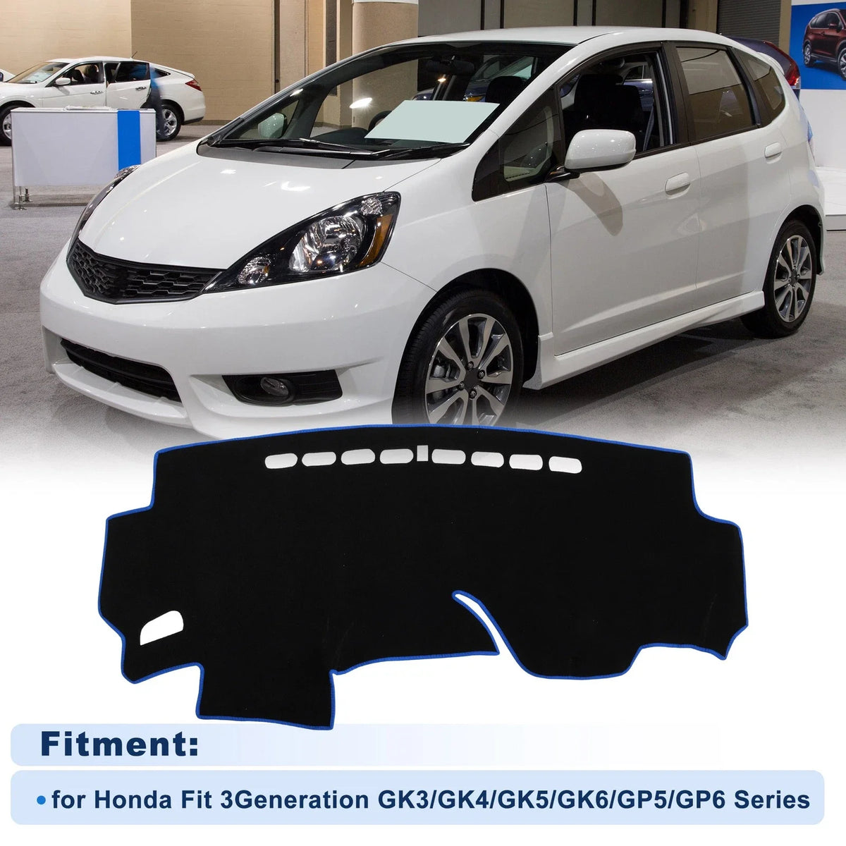 Dash Cover for Honda Fit (2015–2020) GK3/GK4/GK5/GK6/GP5/GP6 Polyester