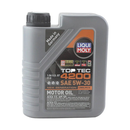 Set of 4 Liqui Moly Top Tec 4200 5W-30 Engine Motor Oil (1L each)