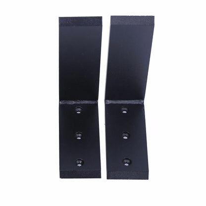 2 Heavy Duty Black Steel Countertop Support Brackets for Mantel Shelf (N/A)
