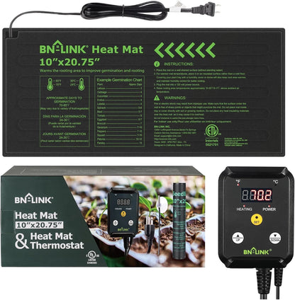 Heat Mat with Digital Thermostat for Seedlings (Combo Set)