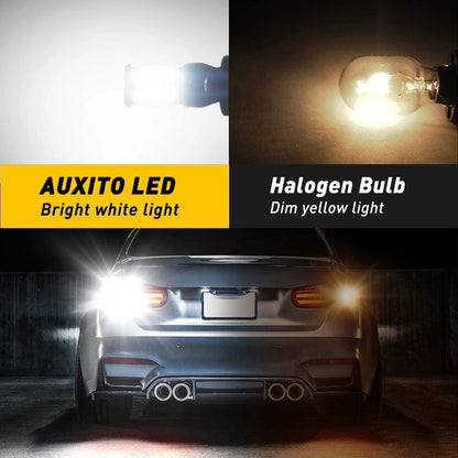 Set of 4 P21W 1156 LED White Reverse Light Bulbs for EV (Error Canbus Free)