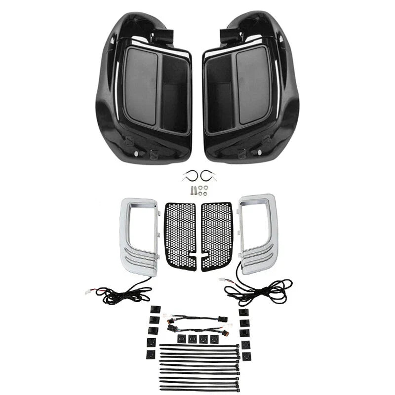 Lower Vented Fairings Speaker Pods Signal Light for Harley Touring (2014–2023)