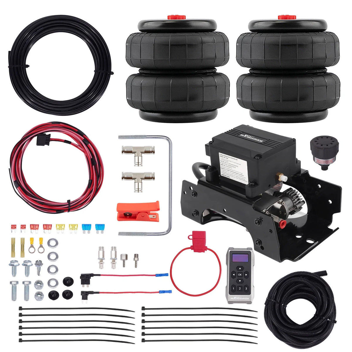 Wireless Air Shock Controller Kit + 2x Spring Bags for Dodge Ram 1500 2500