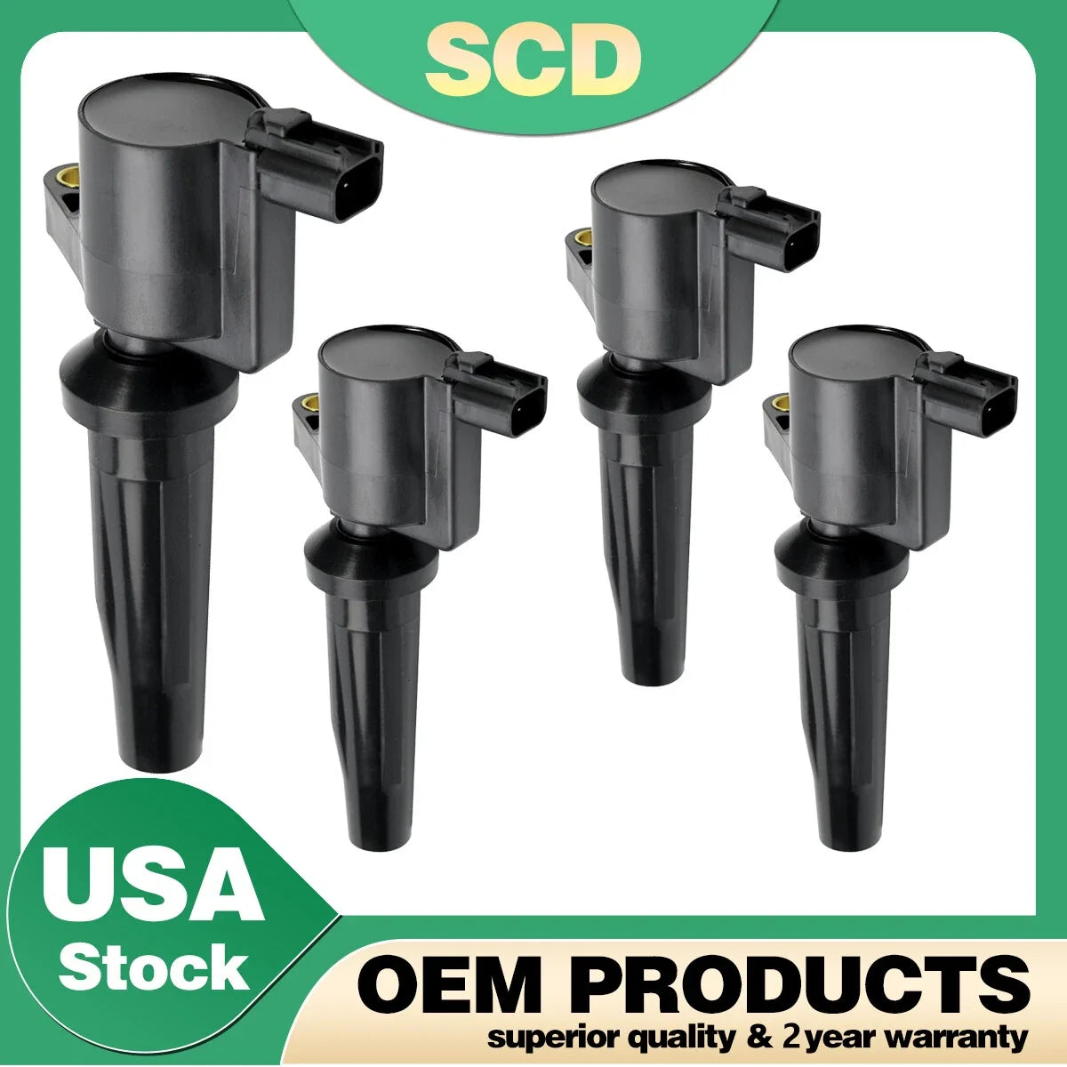 Set of 4 Ignition Coils DG541 DG507 for Ford Focus Escape Mazda Transit (2004–2013)