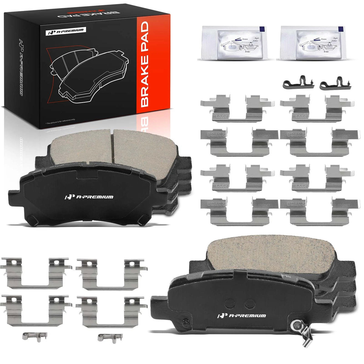 Set of 8 Ceramic Brake Pads for Subaru Outback/Forester (2000–2002) 30007210, 30107700, P-721, P-770