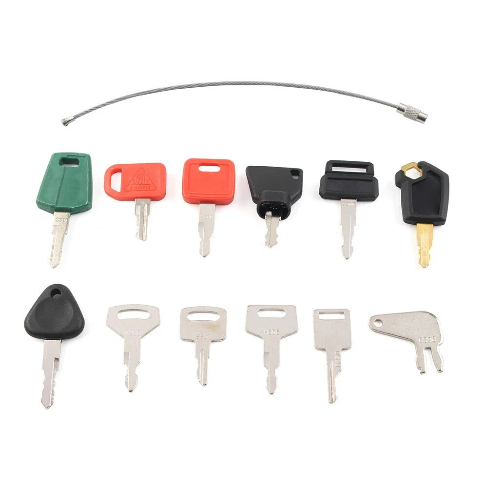 12 Keys Ignition Key Set for Cat, John Deere, JCB (Heavy Equipment)
