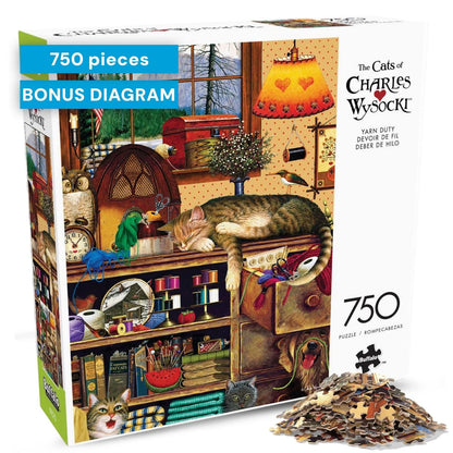 750 Piece Jigsaw Puzzle for Cats (Buffalo Games Charles Wysocki)