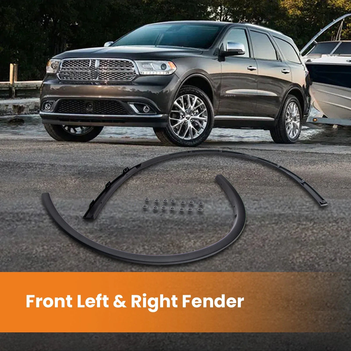 Set of 2 Fender Flares Trim Molding for Dodge Durango (2011–2020)