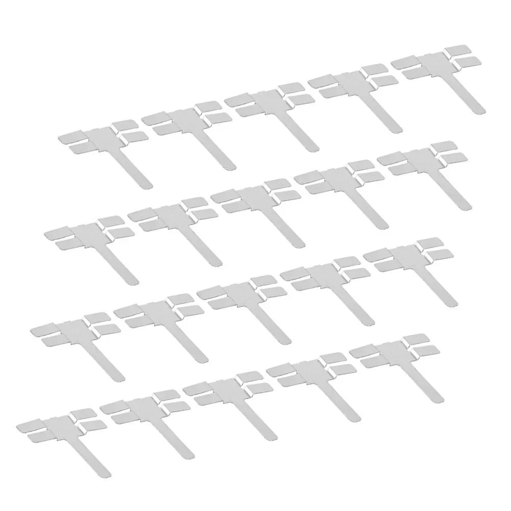 20Pcs Nickel Plated Steel T Shaped Sheets for Battery Welding Machine