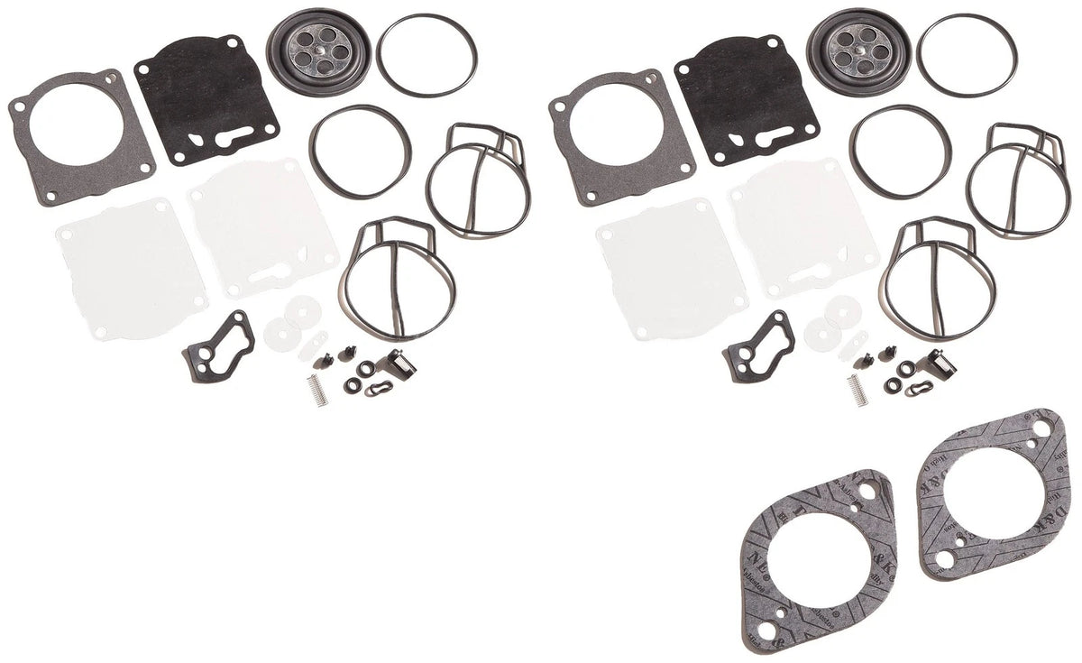 Dual Carb Rebuild Kit & Base Gaskets for Sea Doo 947 951 RX Rxx GTX GSX LRV XP (1997–2002)